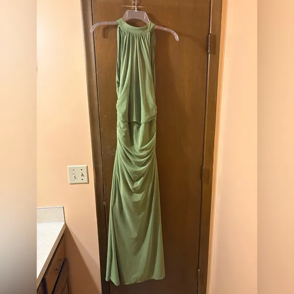 Abercrombie & Fitch Vol. 28 Sheer Halter Maxi Dress in Green - Image 5