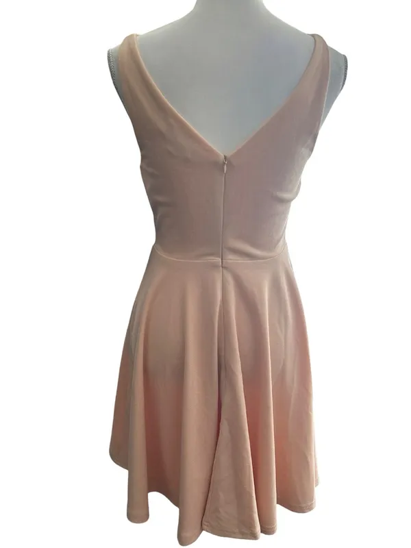 Lulus Darling Delight Blush Skater Dress - Image 4