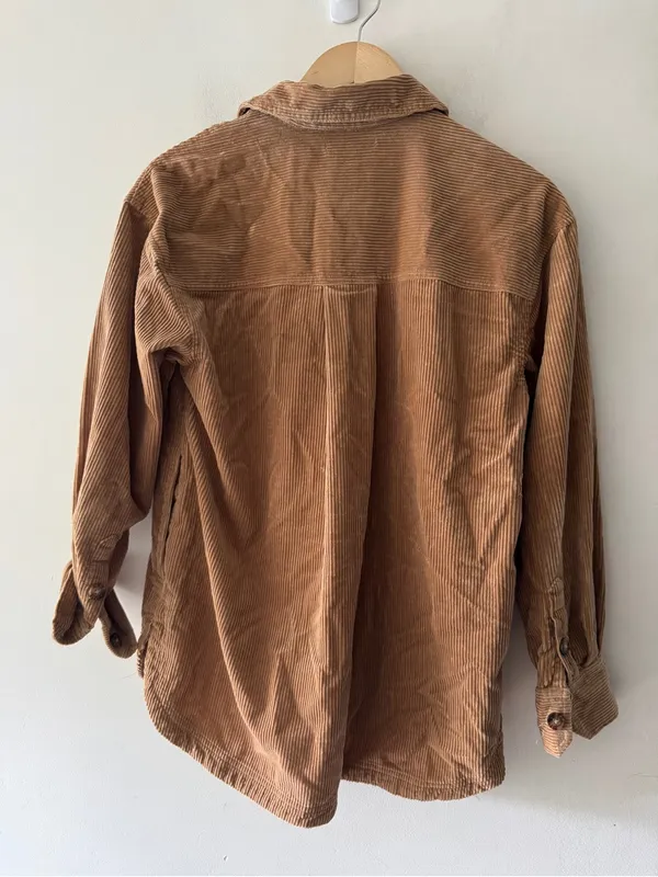 Madewell Brown Corduroy Kentwood Oversized Button Down Shirt-Jacket‎ - Image 3