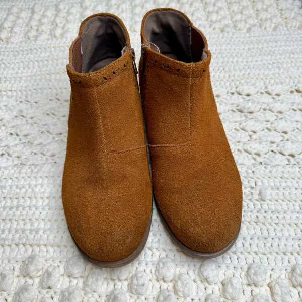 EARTH Women's 9 Buxton Suede Leather Ankle Boot Shoe Cognac Brown - Image 2