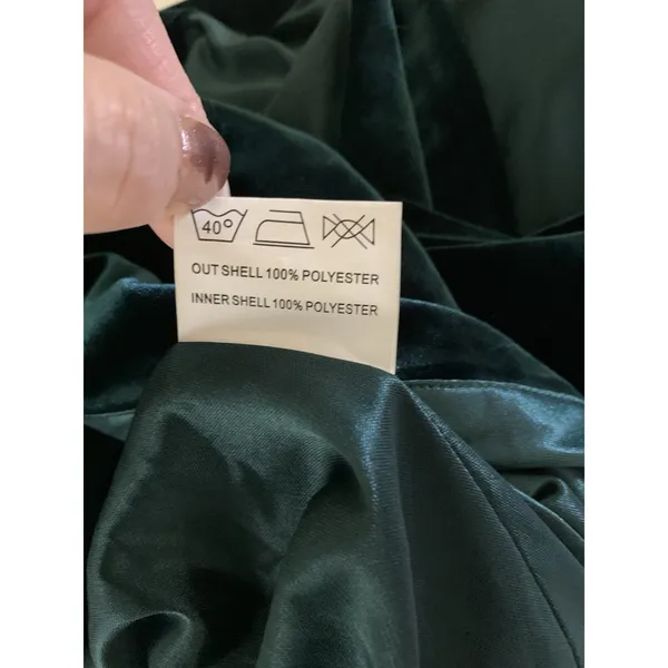 Revelry Emerald Green‎ Velvet Midi Dress Slip Formal Bridesmaid 12 - Image 7