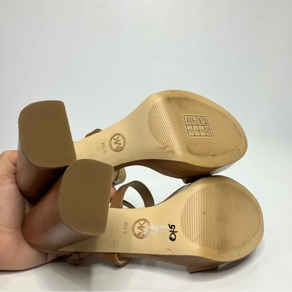 Michael‎ Kors Kailey embellished platform Sandals brown size 9.5 - Image 9