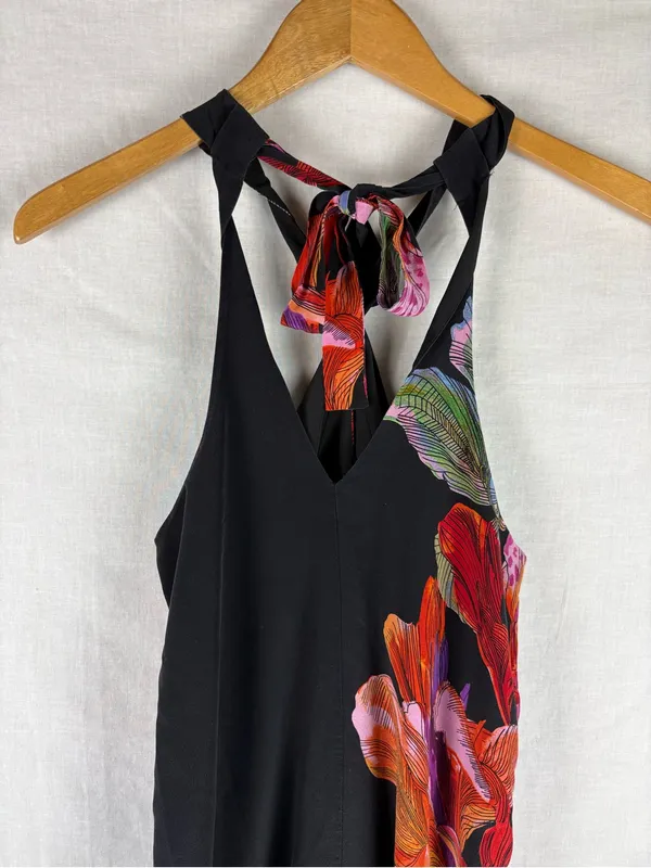 Anthropologie Maeve Cayman Silk Halter Maxi Dress Size S - Image 7