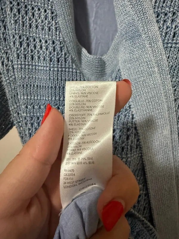 NWT New Free People Sistine Mini Dress in Blue (Size M) - Image 8