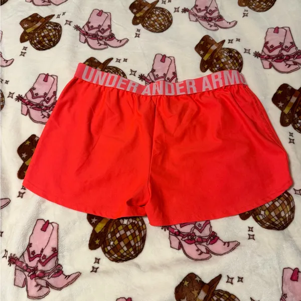 Under Armour Women's Vibrant Pink Athletic Shorts - Image 2