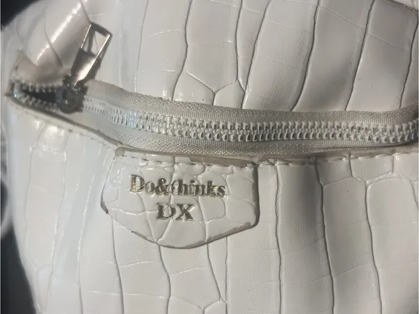 Do & Thinks DX White Croc Embossed Fanny Pack Belt Bag - Image 4