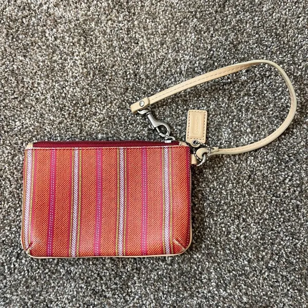 Coach Striped Wristlet - Image 4