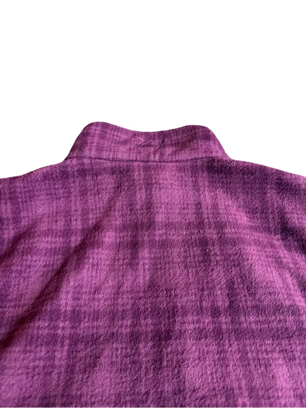 Woolrich Blackberry Hunt Purple Plaid Fleece Vest Full Zip Size M Women's - Image 11