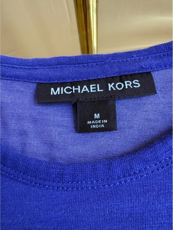 Michael Kors Medium Purple Long Sleeve Crew Neck Shirt - Image 5