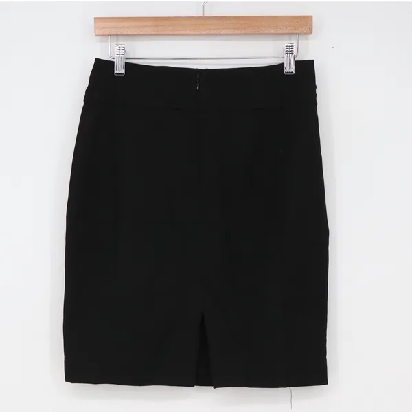 Express Skirt Womens 6 Pencil Black High Waist Pleated Stretch Excellent - Image 4