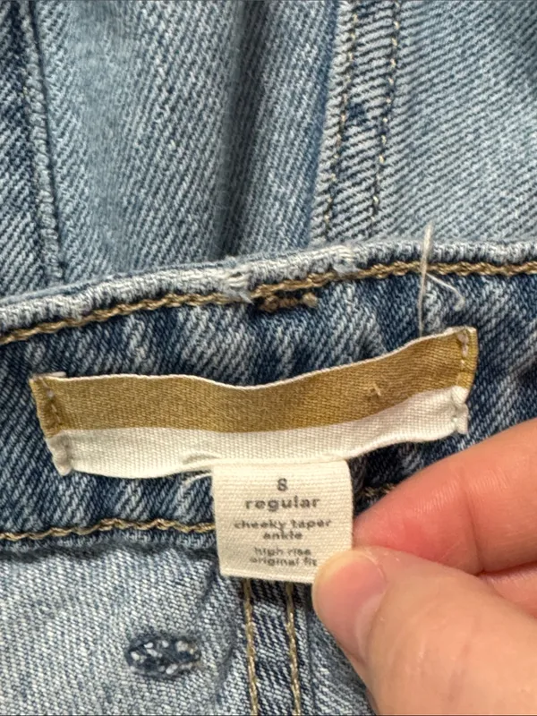 Goldie Blues Cheeky Taper Ankle Hi rise Original Fit Light Distressed Jeans sz 8 - Image 10