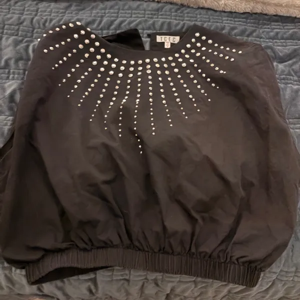TCEC Black Studded Top and Shorts Set - Image 2