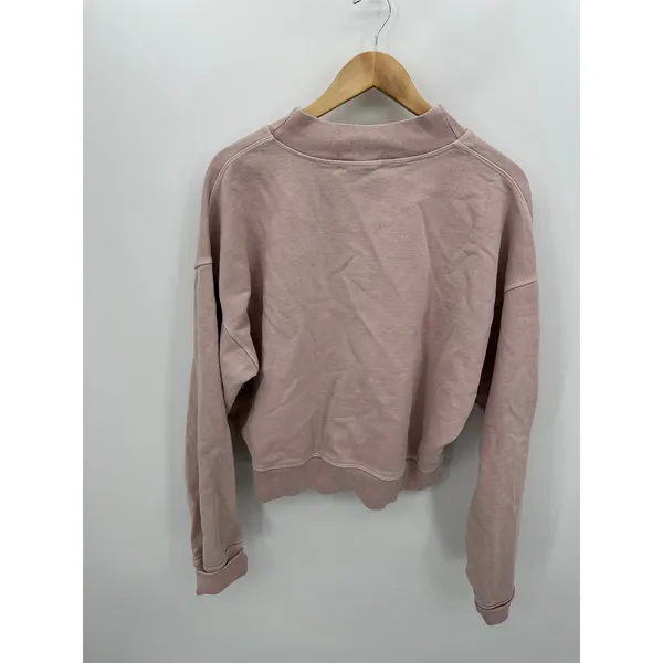 Talentless Mock‎ Neck Crewneck Sweatshirt Women XL Pink Cropped Boxy Thick - Image 2