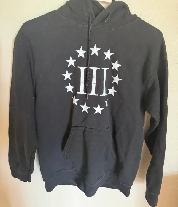 Lions Not Sheep "III" Distressed Logo Hoodie - Small - Image 2