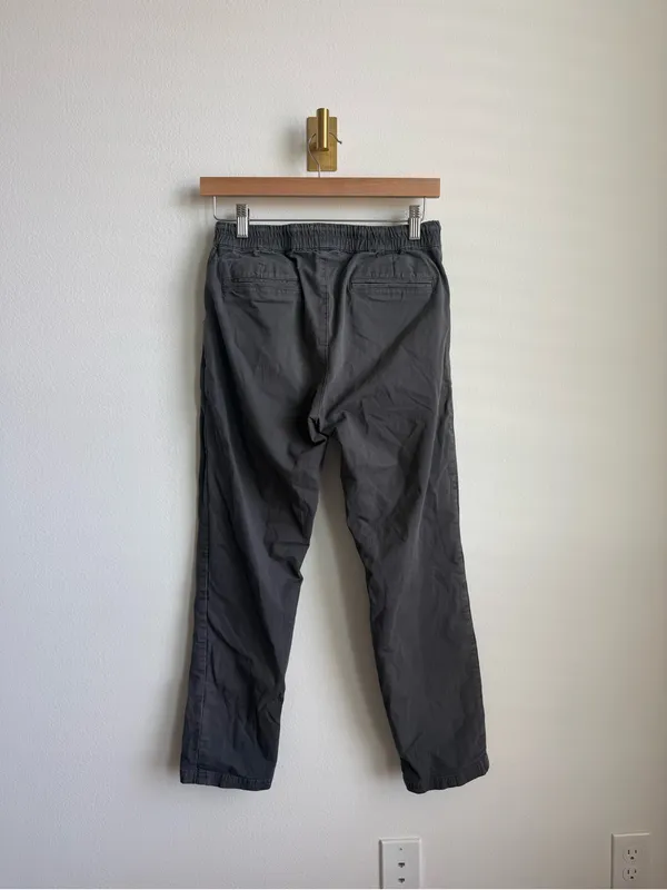 Pact Women's Organic Cotton Utility Pull On Pants Gray Drawstring Small - Image 9
