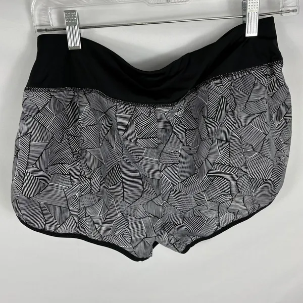 Nike Dri Fit Grey Black Running Shorts Womans Size Medium - Image 3