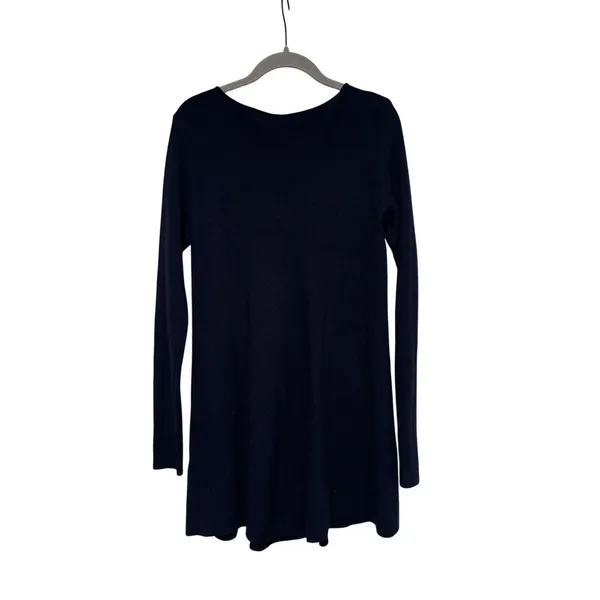 JK Long Sleeve Navy Ribbed Sweater Dress S/XS - Image 9
