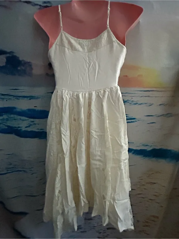 American Eagle Ivory Lace Spaghetti Strap Summer Dress SZ 0 - Image 2