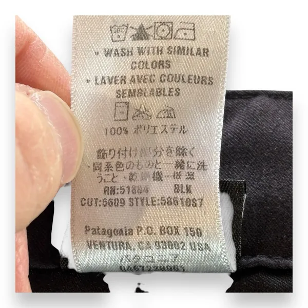 Women's Patagonia Duway Skort Golf Skirt Size 10 Black‎ Side Zip and Zip Pocket - Image 5