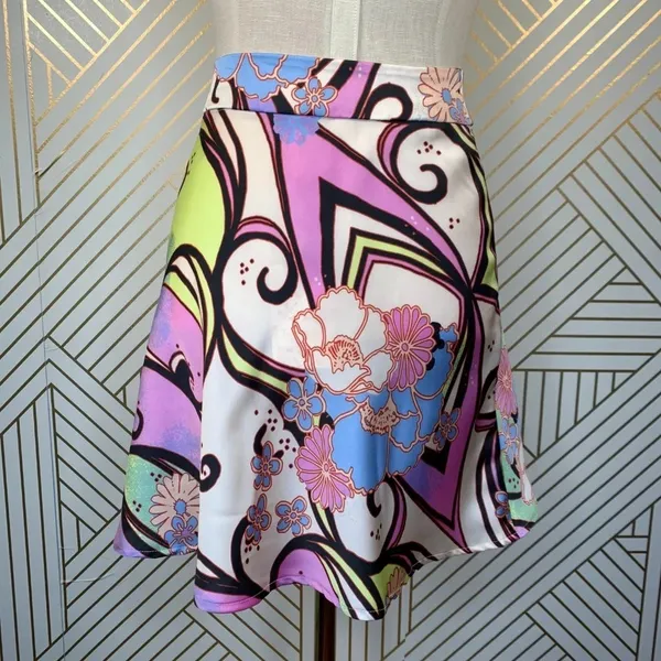 Free People Phoebe Printed‎ Mini Skirt - Image 7
