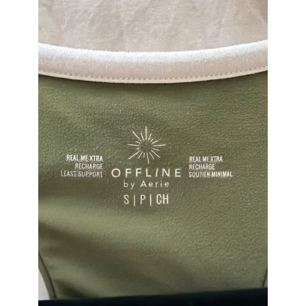 OFFLINE Real Me XTRA Longline Track Sports Bra Contrast Piping V-Neck Small - Image 7
