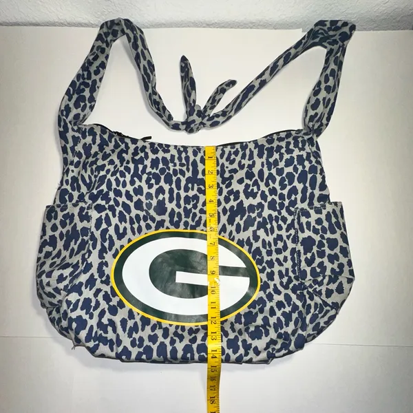 NFL Green Bay Packers Tailgate Canvas‎ Tote Bag Purse Football Beach Gym Leopard - Image 2