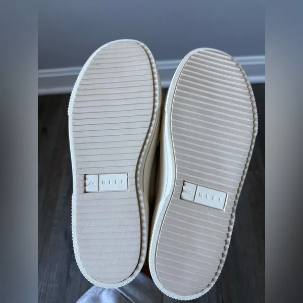 Reef Lay Day Lift Leather Boho Platform Casual Sneakers Beige Cream New Size 8.5 - Image 10