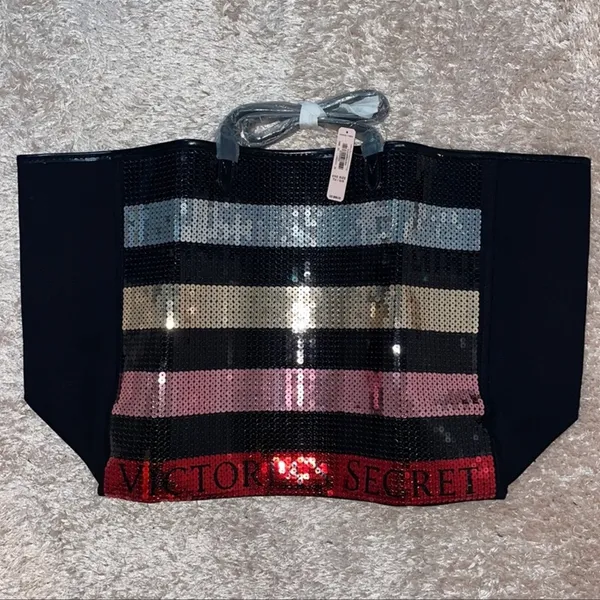 Victoria's Secret 💗 sequin carryall NWT tote - Image 4