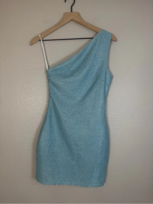 Superdown x Revolve Tiffany Mini Dress in Blue Sequin size Small $70 - Image 6