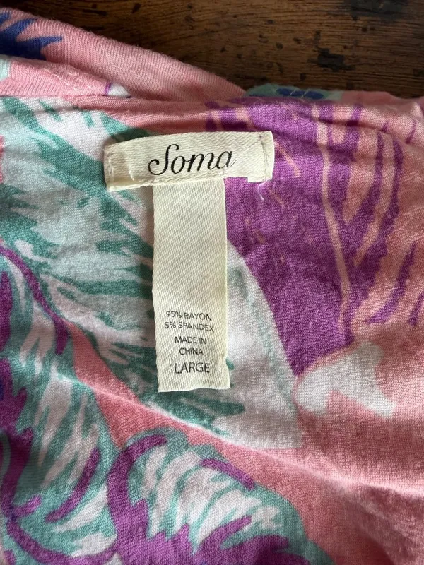 Soma Pink, Blue and Purple Patterned Maxi Dress - Image 6