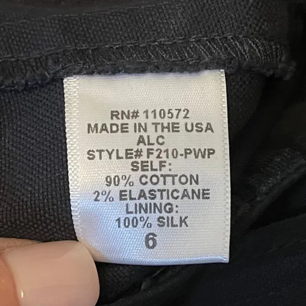 ALC Navy Blue Zip Ankle Dress Career Casual Pants Women’s Size 6 - Image 10
