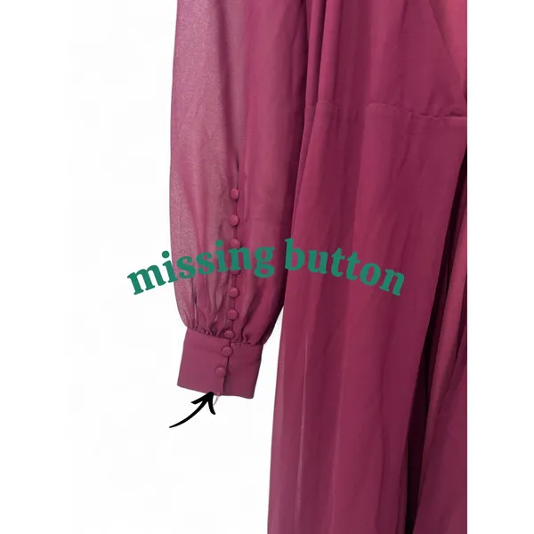 NWT Lulus | XS| My Whole Heart Burgundy Long Sleeve Wrap Dress Maxi Long New - Image 4