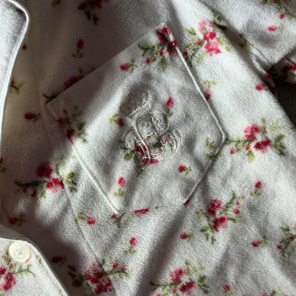 Lauren Ralph Lauren Floral‎ Pajama Top Long Sleeve Button Up Cottagecore - Image 3