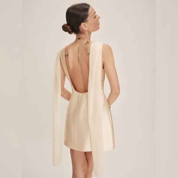 Reformation Ecru Dress - Image 5