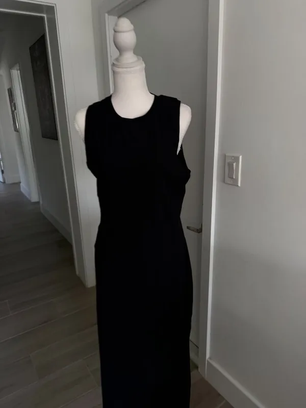LULULEMON Black Ribbed Maxi Dress Size 8 Womens - Image 3