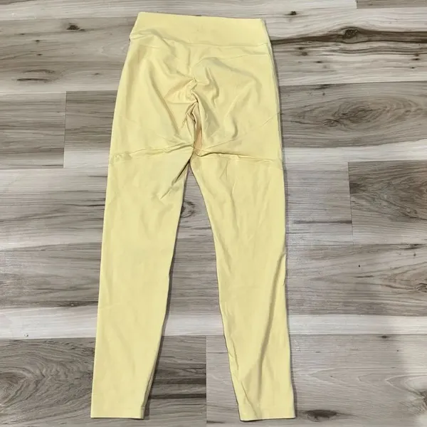 Gymshark Whitney Simmons Scrunch Butt Mesh Leggings Yellow Women’s Small - Image 4