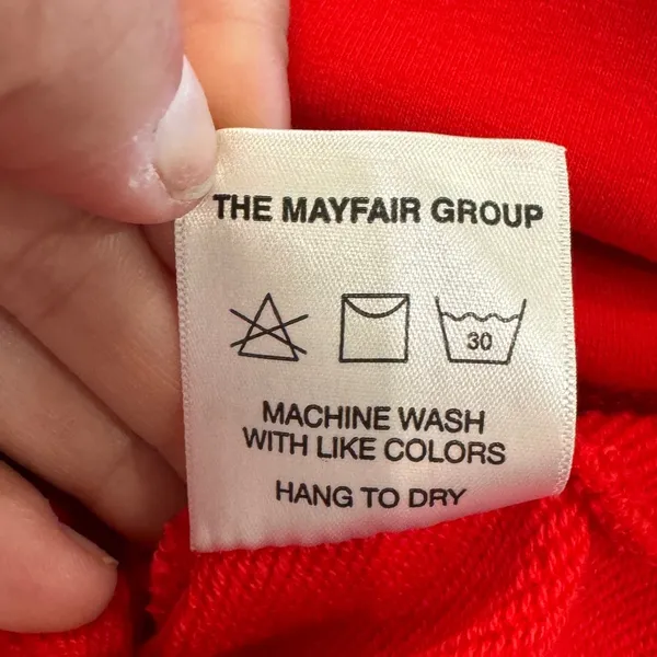 The Mayfair Group mental health Full Zip Tracksuit sweatshirt red size s/m - Image 5