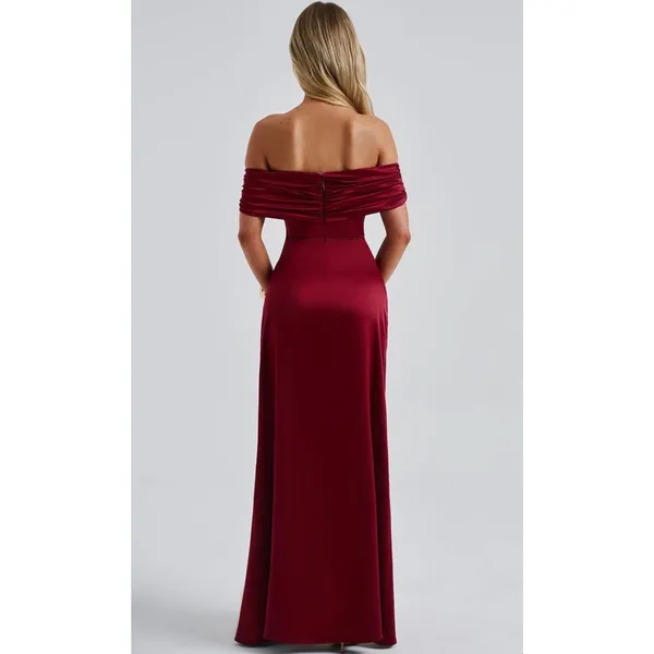 Babyboo GWENDOLYN MAXI DRESS - BURGUNDY NWT Size XS - Image 3