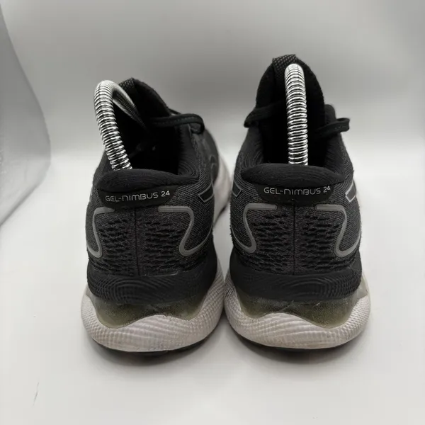 Asics Gel-Nimbus 24 Black White Running Shoes Sneakers 1012B201 Women's Size 6.5 - Image 4
