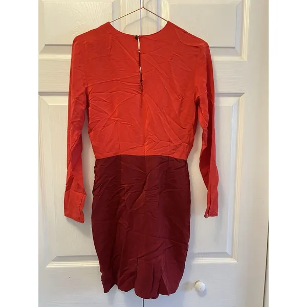 Amanda Uprichard color block‎ 100% silk dress Size S - Image 5
