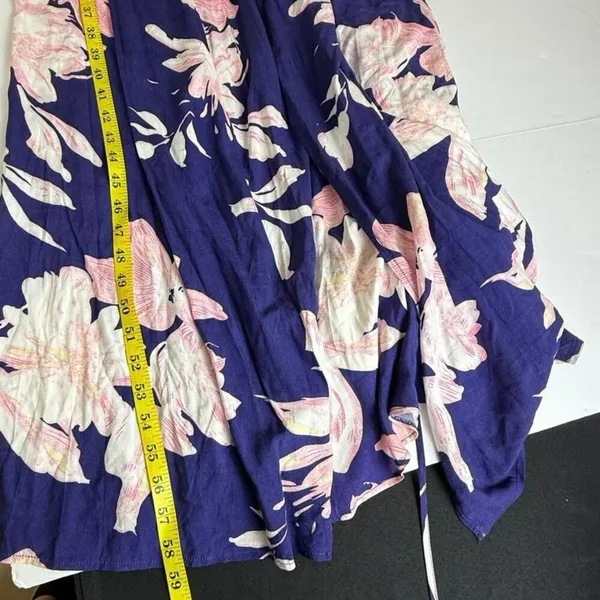Lulus Azalea Regalia Navy Blue Floral Maxi Dress - Size S - Image 9