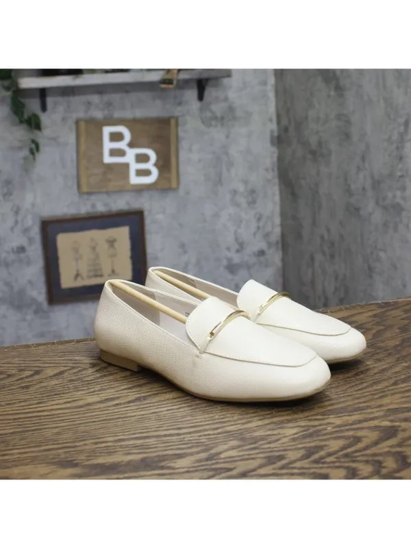 NWT Journee Collection Square Toe Slip-On Block Heel Ivory Off White 8.5W - Image 2