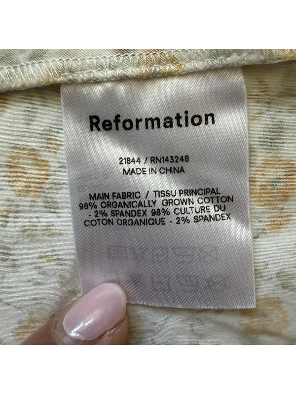 Reformation Michaela Dress Lima Floral Square-Neck Puff Sleeve Prairie Cottage 4 - Image 8