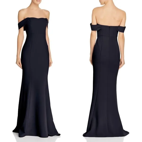 Likely Bartolli Off-Shoulder Mermaid Gown Navy Size‎ 2 NWT - Image 2