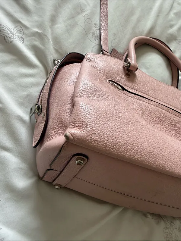 Coach Pebbled Leather Crossbody — Light Pink - Image 11
