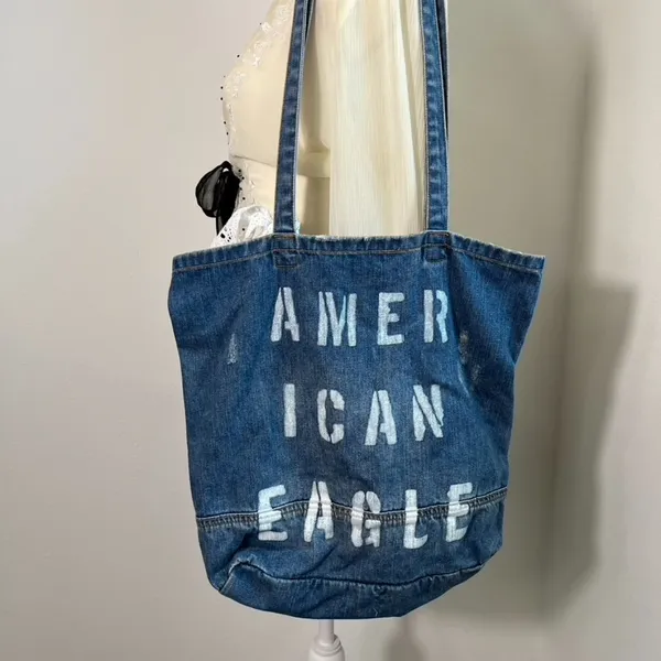 American Eagle Denim Jean‎ Shoulder Tote Bag - Image 3