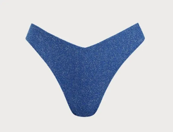 Berlook Blue Lurex Low Waisted Bikini Bottom ONLY 17 - Image 7