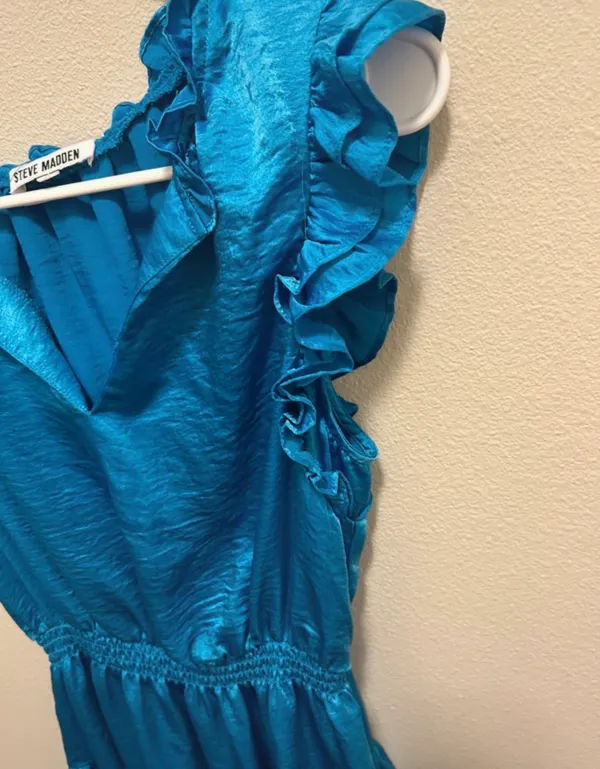 Steve Madden Blue Ruffle Tiered Dress - Image 3