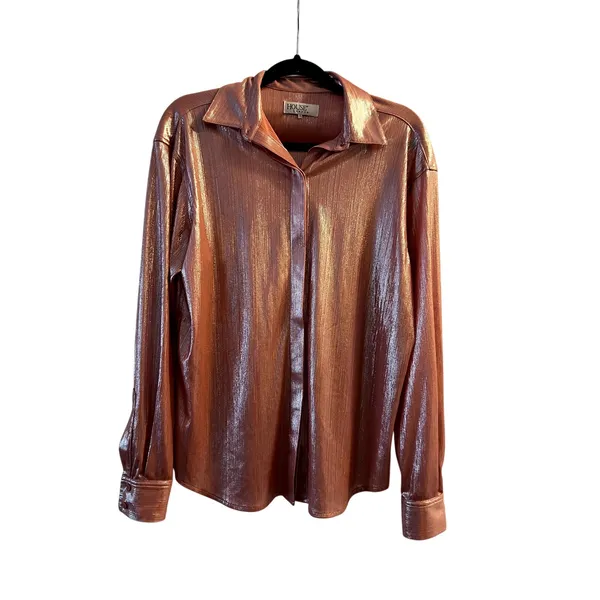 House of CB Roxanne Pint Metallic Shirt size S - Image 2