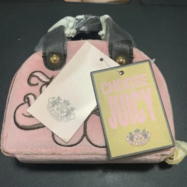 Juicy Couture Pam & Gela Pink Velour Travel Jewelry Case Bag New With Tags - Image 8